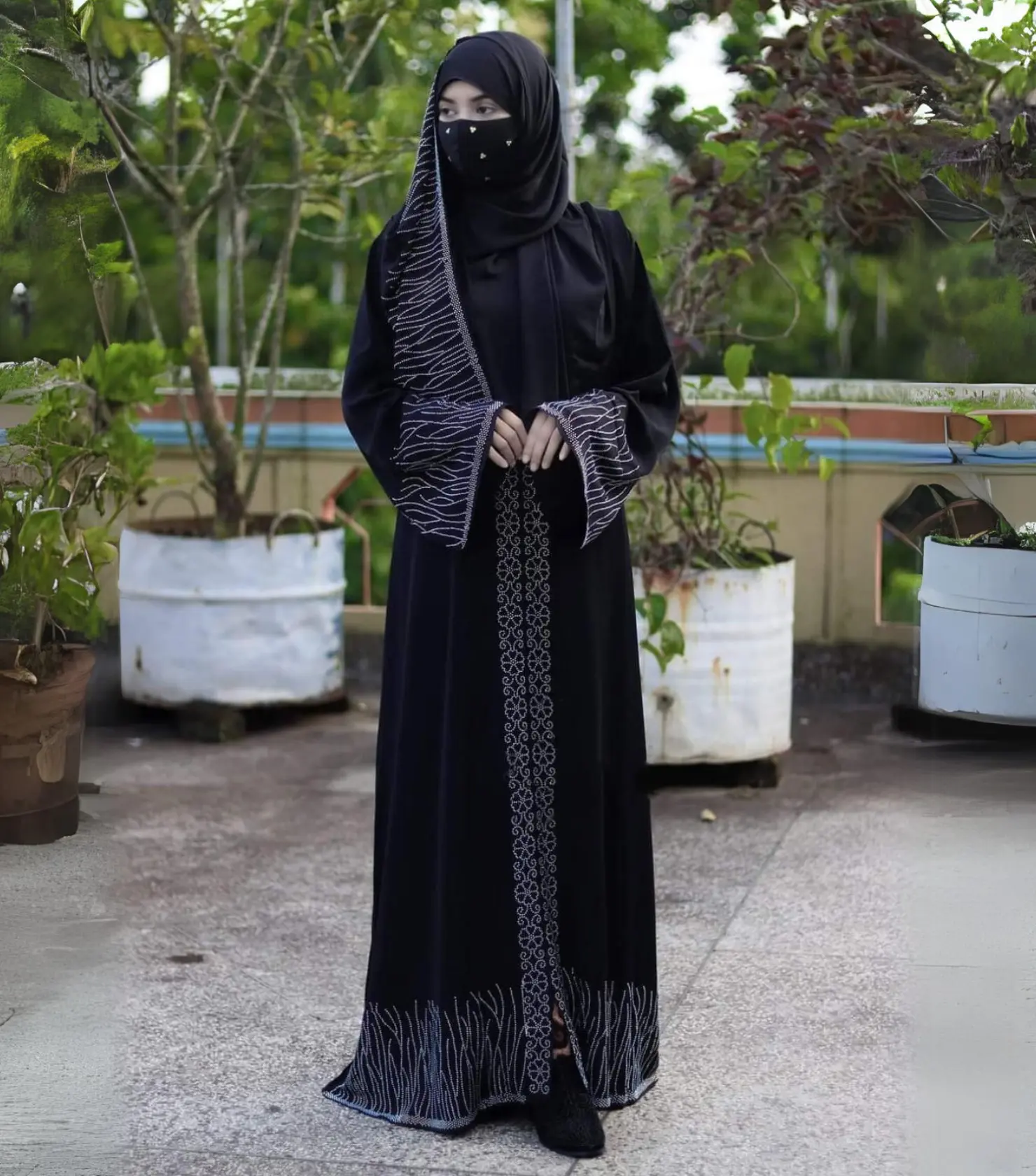 Stone Party Abaya Burka