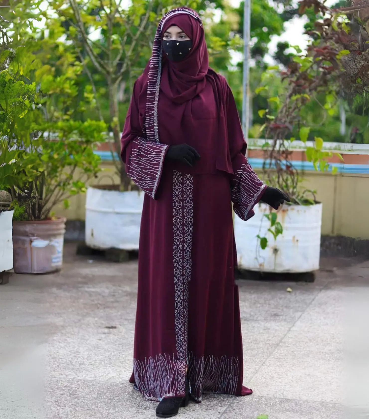 Stone Party Abaya Burka